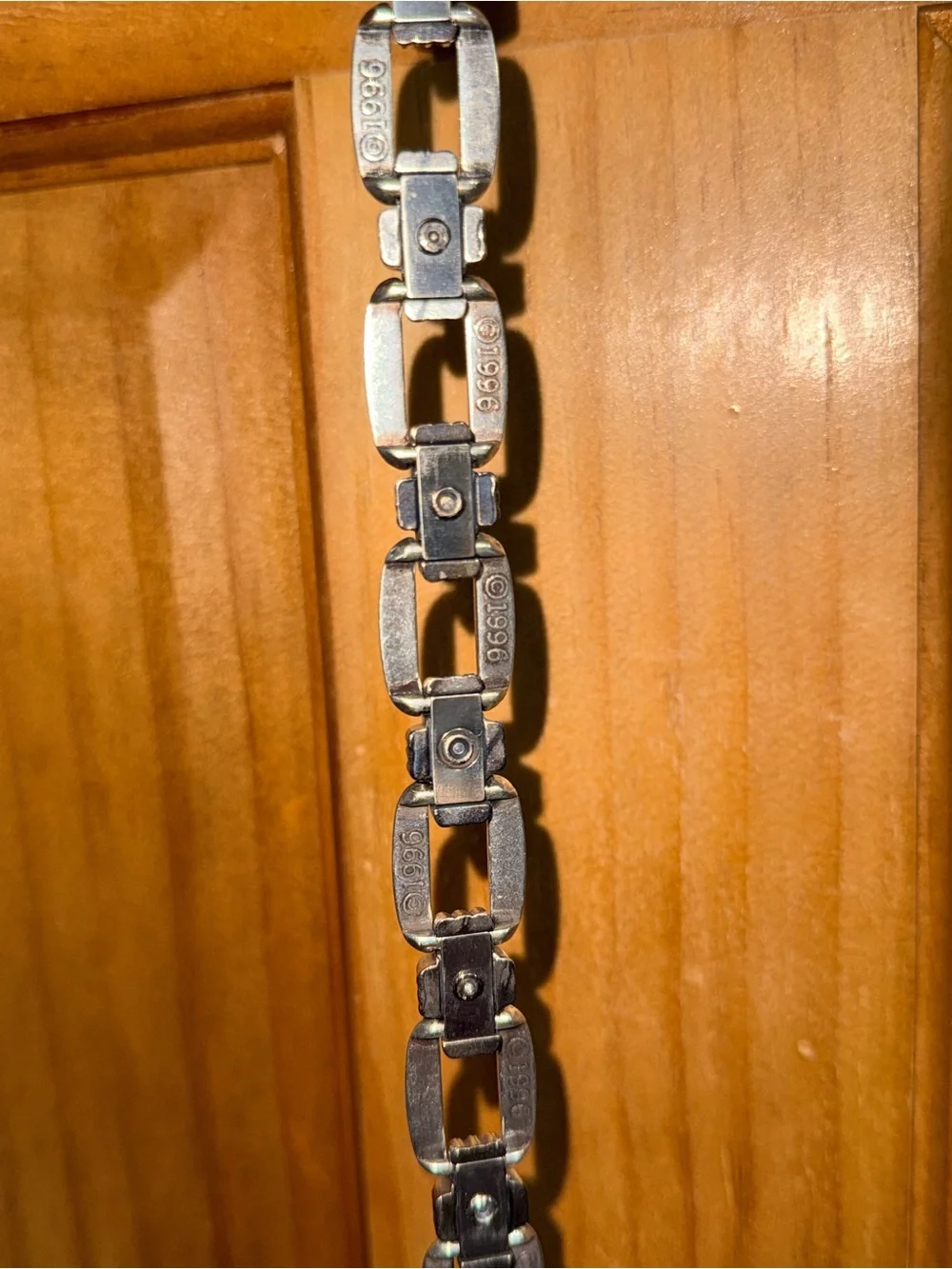 NWT Brighton Women’s Brown Textured Leather Belt with Metal Chain-39.5”-L